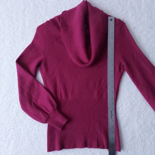 Patagonia Wool Blend Magenta Cowl Neck Women's Pullover Long Sleeve Sweater Sz S - Picture 8 of 15