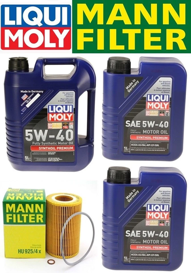 OIL CHANGE KIT W/LIQUIMOLY 5W-40 & MANN FILTER for BMW E36/E39/E46/E83 1996-2006 - Image 2 of 2