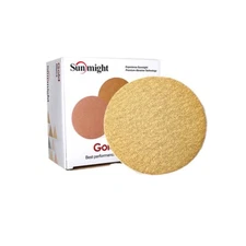 Sunmight 02406 Gold Hook & Loop 6" DA Abrasive Sandpaper (80 Grit) 50/Box