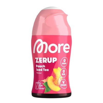 MORE Zerup, Zero Calorie Syrup with Real Fruit Extracts, Peach Iced Tea, 65