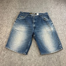 Culture Mens Denim Shorts W34 Blue Baggy Y2K Hip Hop Grunge Skater Vintage 90s
