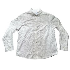 Goodfellow  Co Northrop Shirt Men  s XL White Floral Button Down Long Sleeve