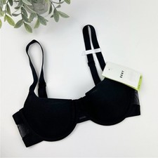DKNY Mesh-Panel Cutout Bra Size 32B Style DK4940 in Black