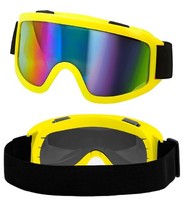 Skibrille UV Brille In Neon-Gelb Verstellbar FüR Apres Ski Karneval Rave Partys