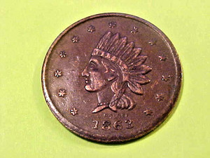 N.Y. 1863 John Schuh's Saloon Civil War Token 88 First Ave Copper TK10