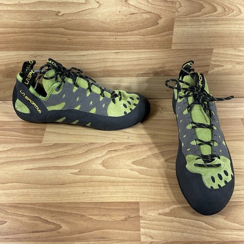 La Sportiva Tarantulace Herren Kletterschuhe Größe 13 Kiwigrün Grau Schwarz
