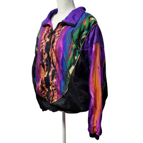 Kuma Sport Nylon Sweatsuit Jacket Pant Vintage Purple Zipper Vintage Large Black - Picture 5 of 17