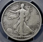 1917-D - Obverse - Walking Liberty Half Dollar - 50c - PCGS VF20 - See Video!