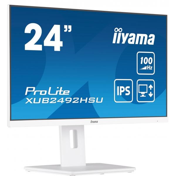 iiyama XUB2492HSU-W6 Monitor PC 60,5 cm [23.8] 1920 x 1080 Pixel Full HD LED Bia