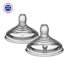 Tommee Tippee Natural Start Baby Bottle Nipples 2 Pack Breast-Like Latch Valve