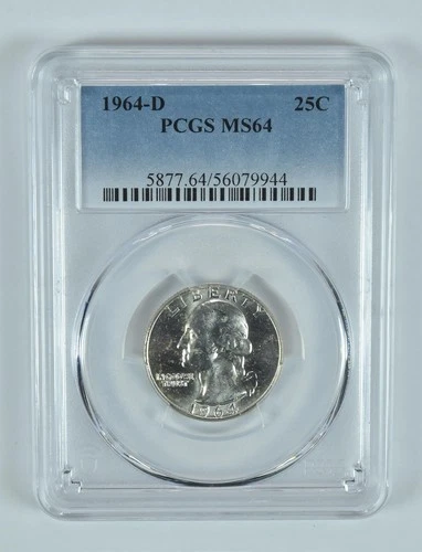 1964-D Washington Quarter MS64 PCGS Blue Label *7207