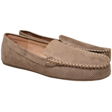 Journee Collection Women Halsey Slip On Perforated Loafers US 9M Taupe Brown