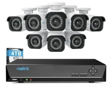 REOLINK 4K Security Camera System, RLK16-800B8 8pcs H.265 PoE Wired with Person
