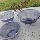 Set of 3 Vintage Pyrex Purple Amethyst Glass Nesting Mixing Bowls  322 323 325