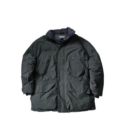 Eddie Bauer Gore-Tex Goose Down Parka Jacket Mens Medium Green Hooded Puffer