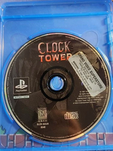 Clock Tower (Sony PlayStation 1, 1997) ASCII - Tested/Working - disc only - RARE