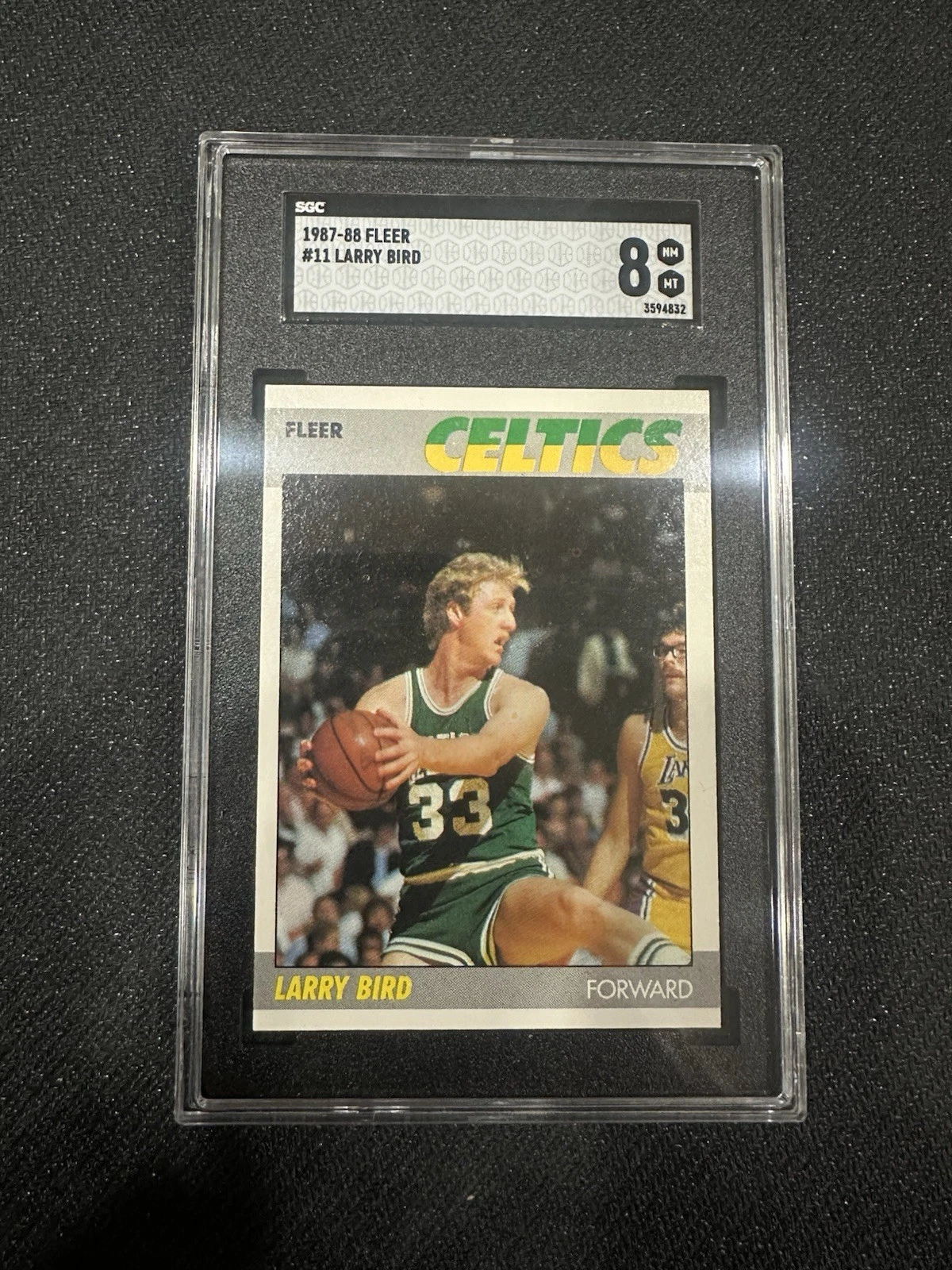 Deal for 1987-88 Fleer Larry Bird #11 Boston Celtics HOF SGC 8 NM-MT