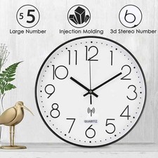 30cm Funkuhr Lautlos Wanduhr Ohne Tickgeräus...