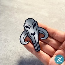 Mandalorian Beskar Mythosaur Symbol Sticker, Star Wars Decal