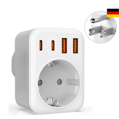 5 IN 1 USA Steckdose Reiseadapter Typ B USB C USB Amerika Kanada Mexiko Thailand