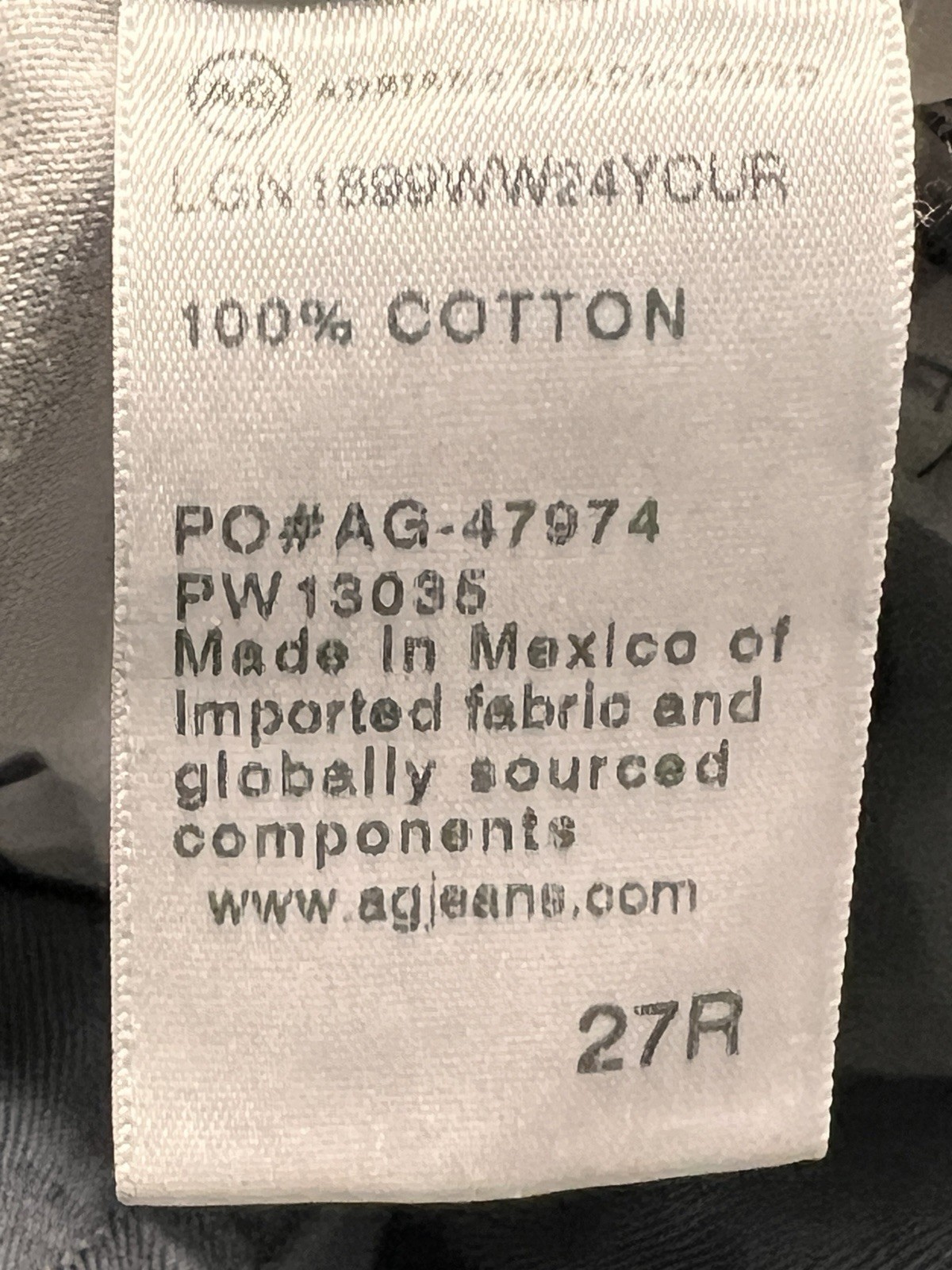 AG Adriano Goldschmied Thomas High Rise Straight Jeans Cuffed Distressed Sz 27R thumbnail 13