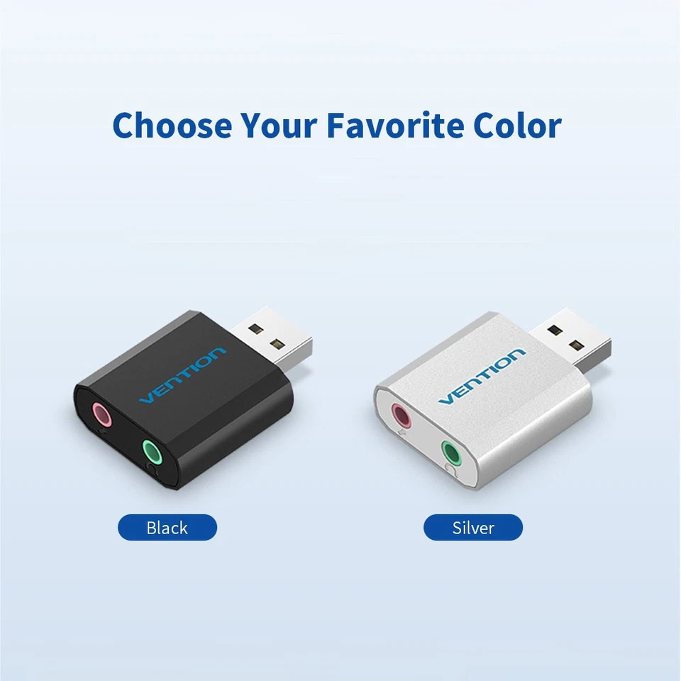 2-VENTION USB External Sound Card With 3.5mm Stereo Earphone Mic Adapter - Image 4 of 4