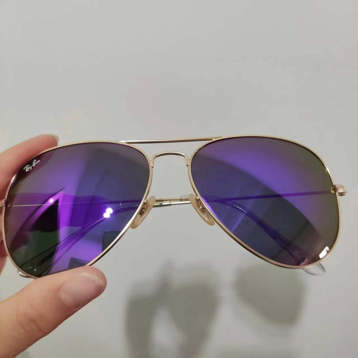 Ray-Ban Purple Mirrored Sunglasses for Men for sale | eBay display picture 1