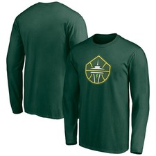 Men's Green Seattle Storm Primary Logo Long Sleeve T-Shirt