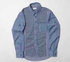 Men KM027 shirt navy cotton 40/L/48