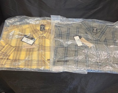 Lot of 2 Red Head Shirt Mens Size 3XL Long Sleeved Button Down Plaid