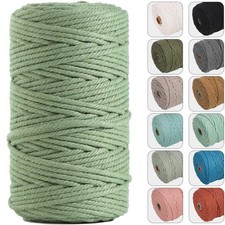 4mm 109 Yards Macrame Cord Avocado Green Cotton Rope Wall Hanging Craft