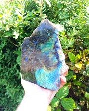 Large Polished Labradorite Free Standing Display Stone 180x130x95mm 2.8kg 6.2lbs