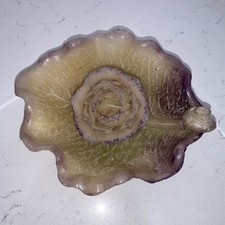 Point A La Ligne Floating Rose Candle In A Beautiful Yellow and Purple Hue. Rare