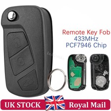 For Ford KA Mk2  2008-2016 Remote Fob 433MHz Flip Remote Key Fob 3 Button Chip