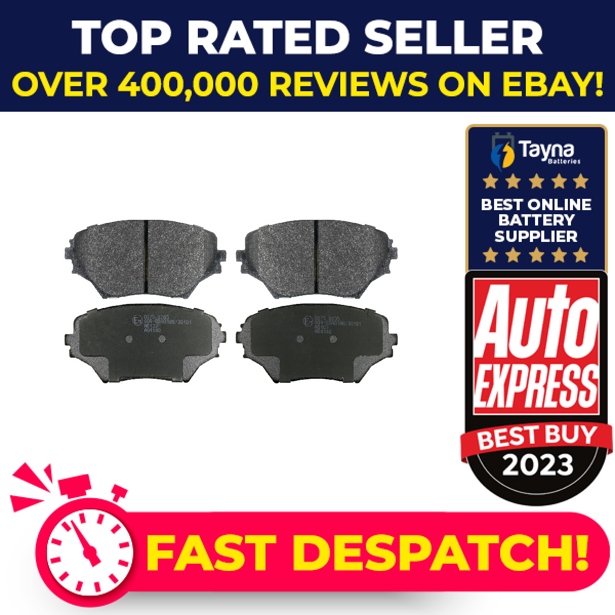 Brake Pads Set fits TOYOTA RAV4 CLA2 2.0D Front 01 to 05 1CD-FTV 04465YZZCN Febi