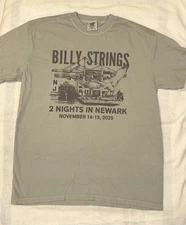 Billy Strings Newark New Jersey Show Exclusive T Shirt 11/14 11/15 2025 Sz Large