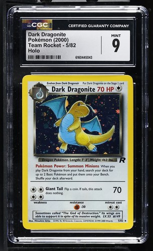 Dark Dragonite (Unlimited) graded CGC 9 for sale on eBay