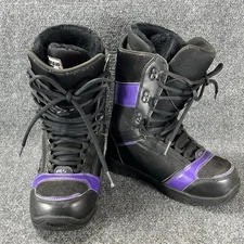 ThirtyTwo Summit Snowboard Boots Womens Size 7.5 Black Purple 32 Thirty Two Boot