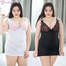 Plus Size Sexy Sheer Lingerie Striped Bodycon Cocktail Mini Dress Party Clubwear
