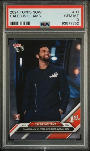 2024 Topps Now Caleb Williams D1 PSA 10