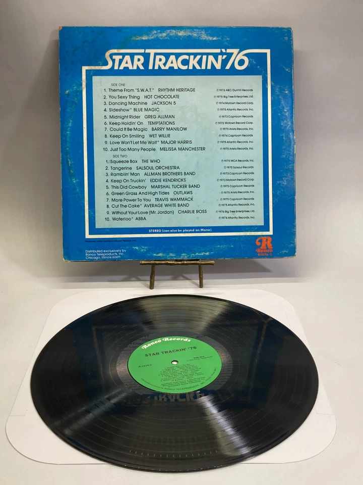 Star Trackin' '76 Vintage Vinyl Compilation LP 1976 Ronco Record R-1976-2 - Image 4 of 4