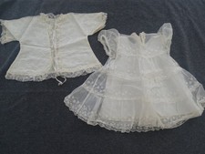 1960's A Carol Joy Creation Ivory 3-piece Christening Gown/Jacket