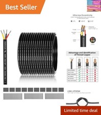 20 Gauge 4 Conductor Electrical Wire 150FT, 2464 20 AWG 4 Wire Cable Tinned ...