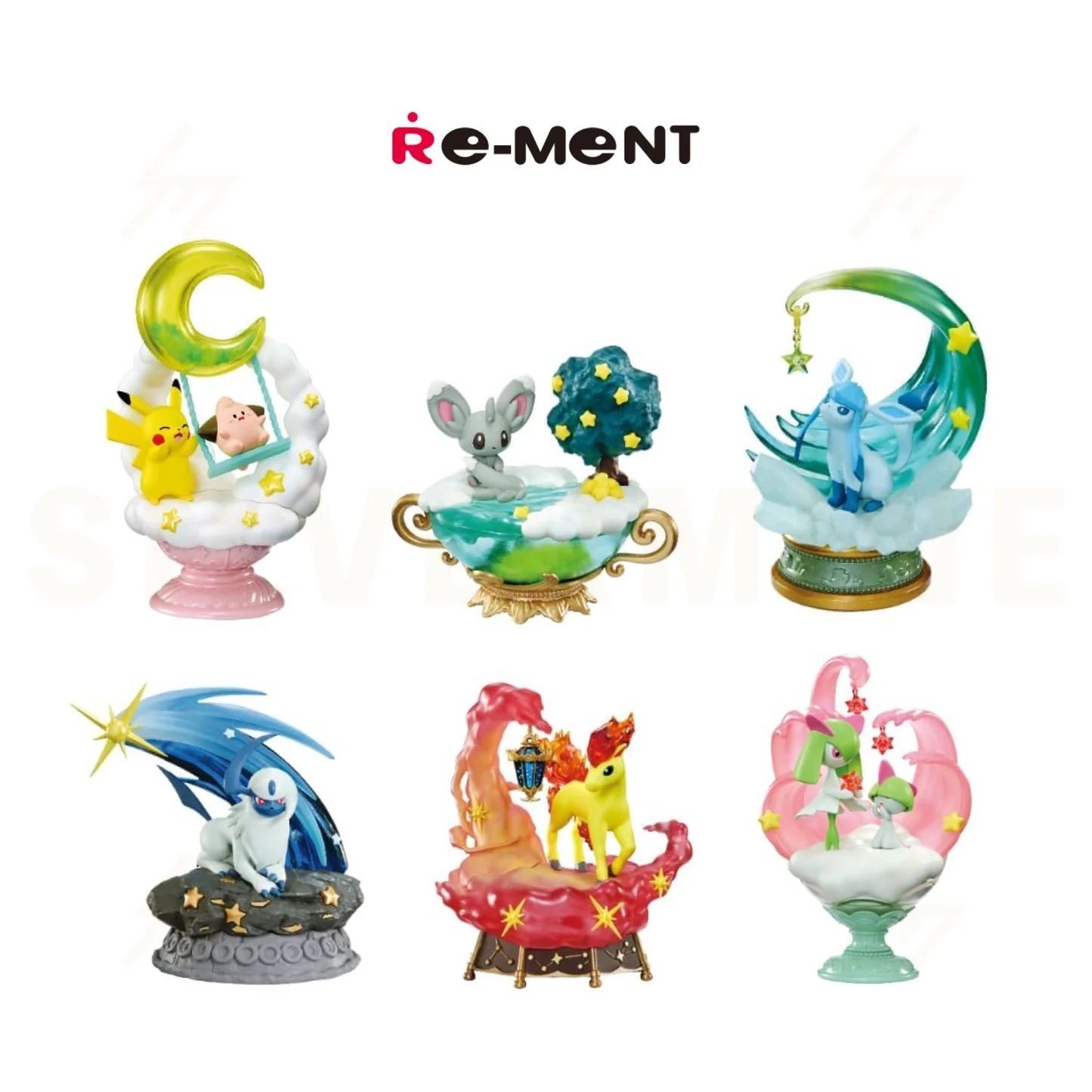 Figurine Pokémon Starrium 3 Re-Ment Solution Déco Geek et Miniature Mystère