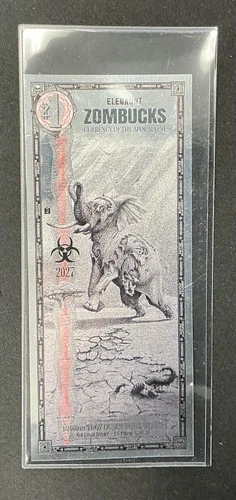Zombucks Silver Note ELEGAUNT Limited Edition Currency of the Apocalypse