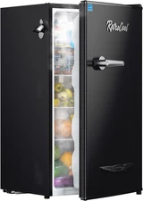 Upstreman 3.2 Cu.Ft Retro Mini Fridge with Bottle Opener, Energy Saving, Adjusta