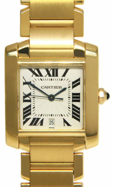 Cartier Tank White Men's Yellow Gold 