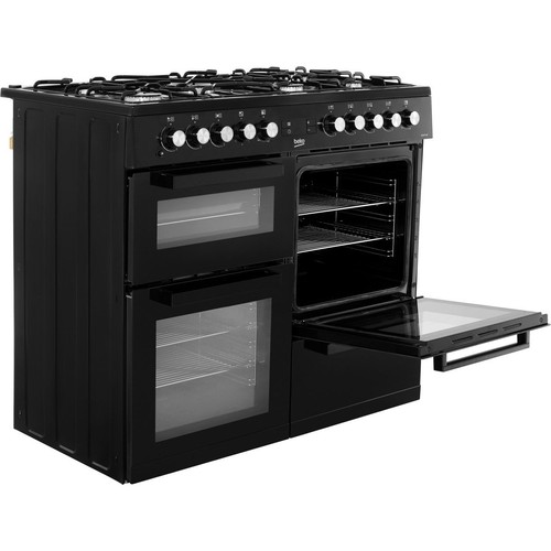 Beko KDVF100K 100cm Dual Fuel Range Cooker 7 Burners Black A/A eBay