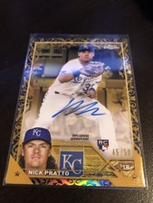 2023 Topps Gilded Nick Pratto Chrome Gold Etch Auto Blue RC #45/50 CGA-NP