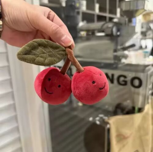 Cherry Fabulous Fruit Jelly Cat Soft Plush Food Toy Cute Fun Stuffed Cherries - Picture 2 of 5